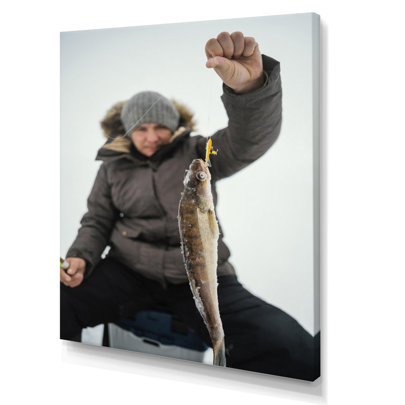 «Winter Fishing Nautical Escapes» sur toile, H 20 po x l 12 po x P 1 po, Toile tendue