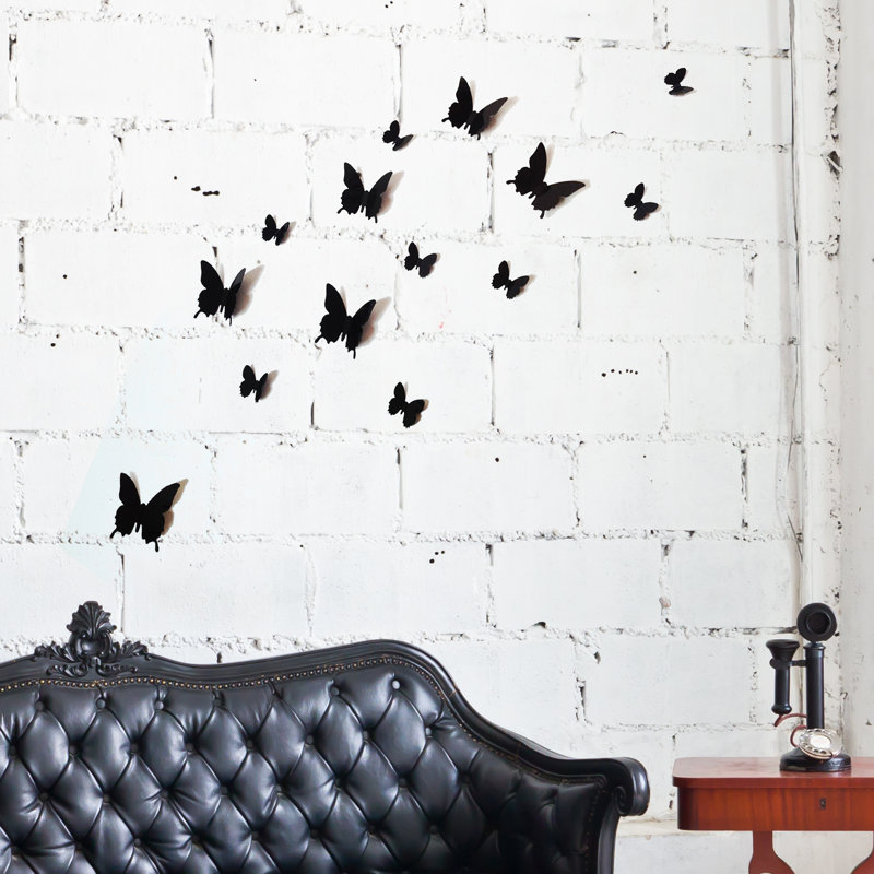 Non-Wall Damaging Wall Decal, Black, 1 Pack