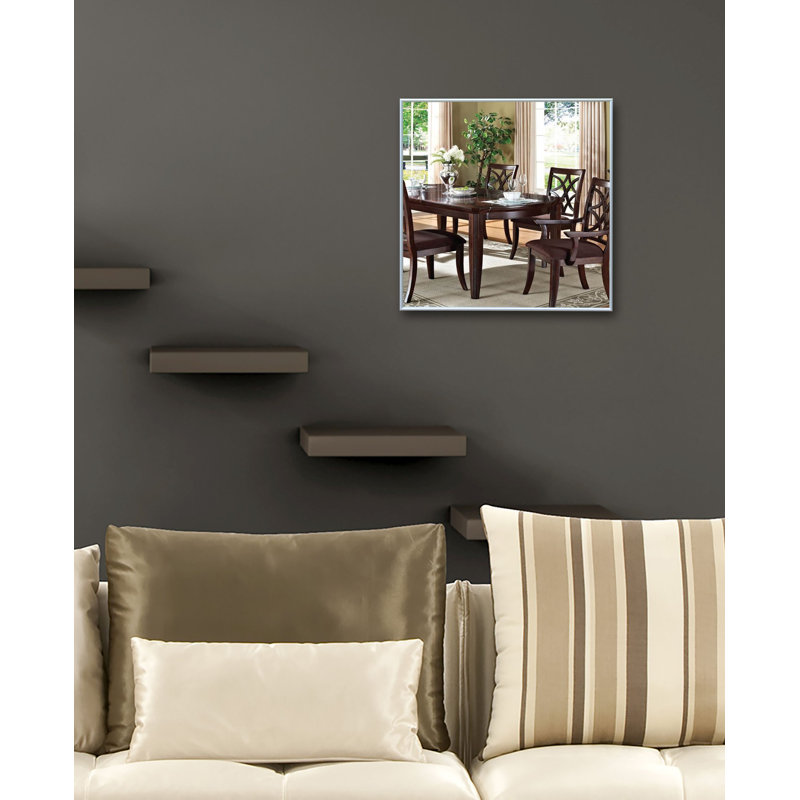Derosier Metal Flat Wall Mirror, 20.25" H x 20.25" W