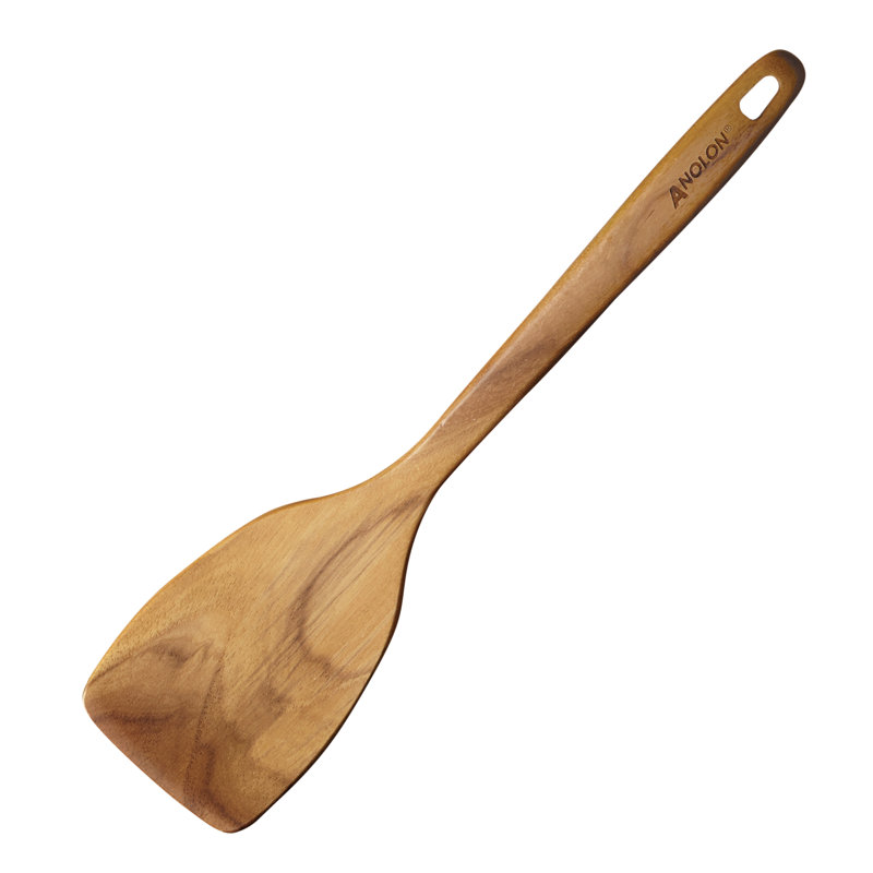 Anolon Teak Wood Cooking Tools 13-Inch Utensils Set, 3 Piece