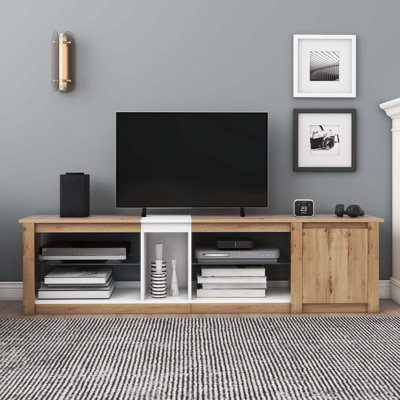 Meuble télé 60 po, rangement multifonctionnel
