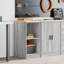 Solid Wood Single Storage Cabinet ( 85cm H x 40cm W x 51cm D)-174257960