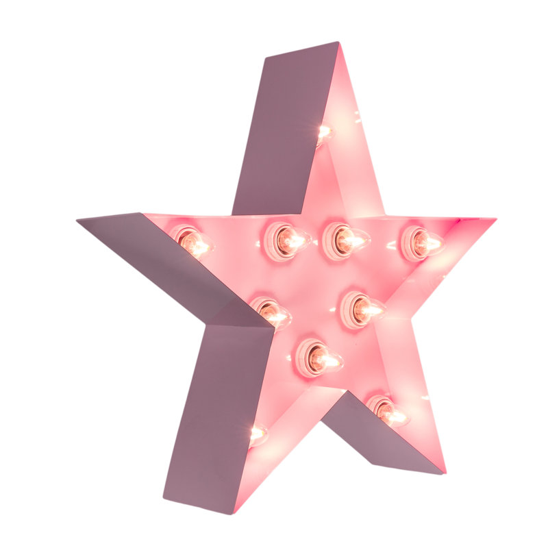 Metal Novelty Lamp, Baby pink
