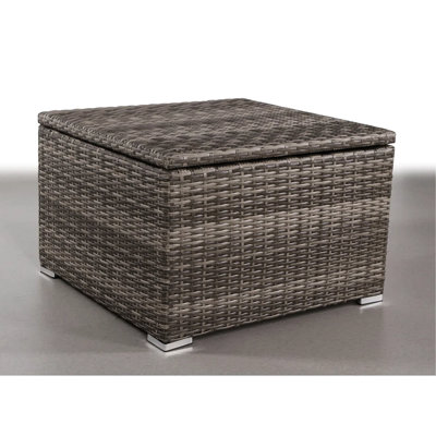 Table de rangement pour l'extérieur modulaire en coin - 33 po de profondeur, rouille, teinte avec espace gris facile à entretenir