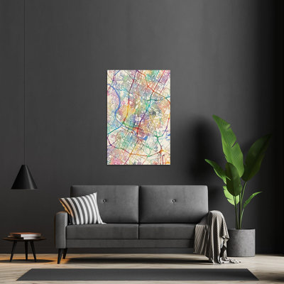 Austin Austin City Map III, reproduction sur verre acrylique