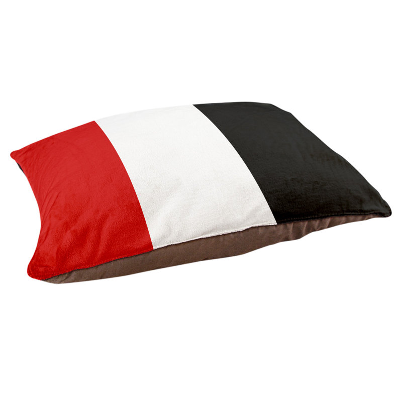 Coussin Colorado, Moyen (l 28 po x P 18 po x H 6 po), Rouge/noir