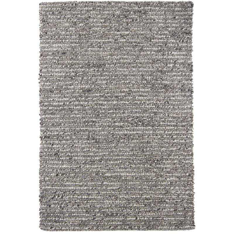 Tapis contemporain gris / ivoire Anni, Rectangle 5 pi x 7 pi 6 po