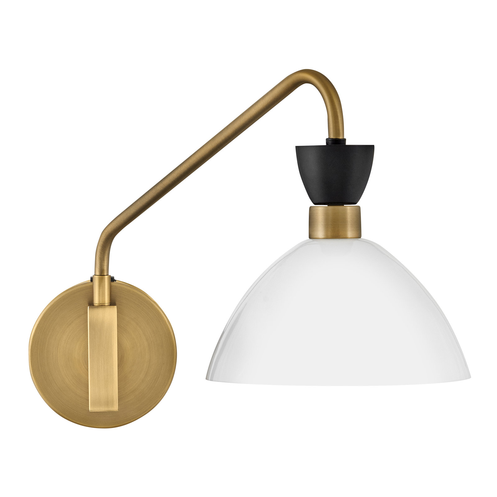 Single Light Steel Dimmable Swing Arm Sconce