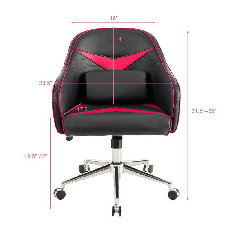 Chaise de travail Everley, Rouge