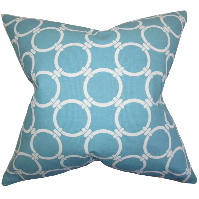 Bechet Reversible Throw Pillow, Blue, 18" x 18", Does Not Apply