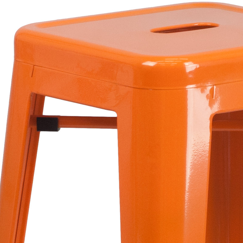 Tabouret Nieva, Rouge-orange, Tabouret de bar (siège d’une hauteur de 30 po), 1