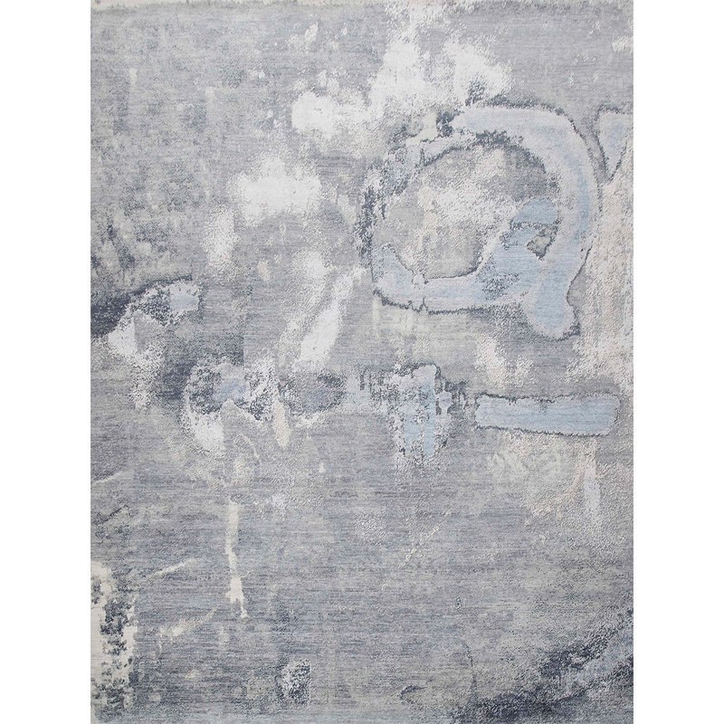 Hand Knotted Area Rug, Rectangle 9' x 12'