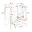 Meuble-lavabo autoportant élégant avec lavabo en céramique durable, portes à fermeture douce et grand espace de rangement-354834749