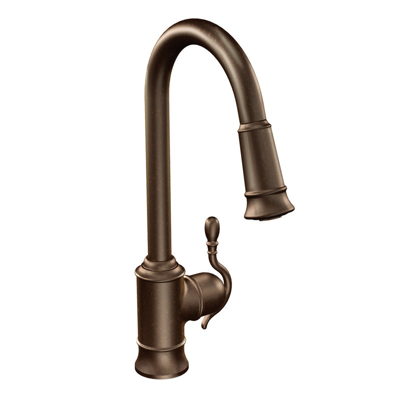 Robinet de bar escamotable Woodmere avec Duralock ™ et Reflex ™, Bronze huilé