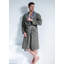 Peignoir en microfibre doublé en peluche pour homme - Peignoir d'hôtel de luxe, longueur genou, peignoir chaud - Peignoirs de spa de qualité pour homme-74212017-74212014