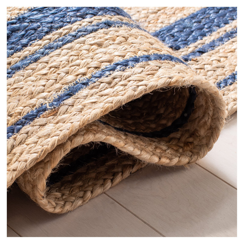 Gassaway Natural Fiber Hand Woven Jute Rug, Rectangle 8' x 10'