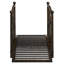 Pont de jardin arqué en métal de 3,3 pi avec glissières de sécurité, barrière décorative, volutes délicates pour ruisseau, étang à poissons, brun-98251698