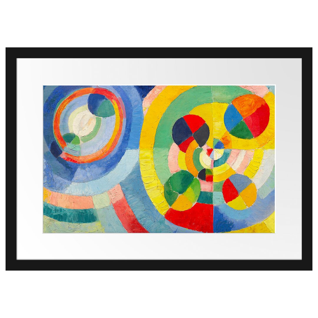 Robert Delaunay - Zirkuläre Formen - Im Bilderrahmen Mit Galerie-Passepartout