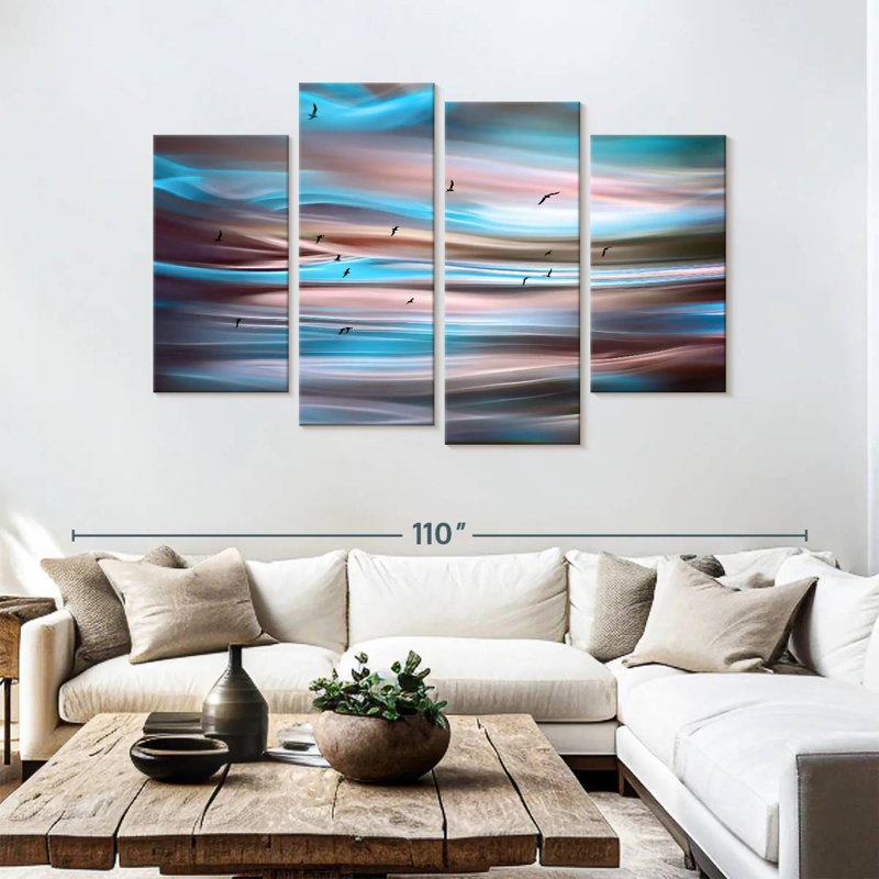 Sunset Birds I, 54" H x 84" W