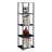 Beckett Etagere Glass Bookcase with Metal Poles-51050300