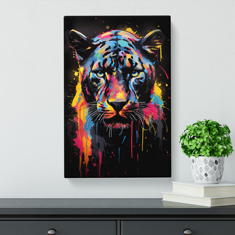 Panther Abstract - No Frame Print, 50cm H x 35cm W x 3cm D