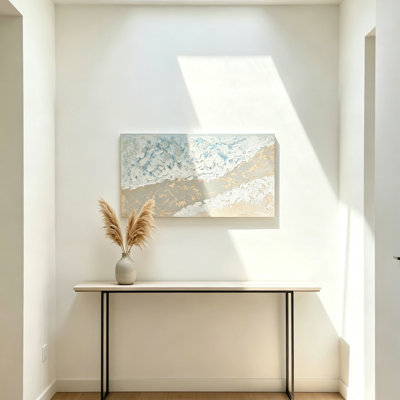 Plage, art mural - Grande mouette bleue, images sur toile pour le salon, oiseaux de plage, estampe d'art moderne, paysage marin côtier, art mural pour la décoration de la chambre à coucher, 20 po x 44 po