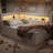 Upholstered Twin Size Platform Bed With USB Ports And LED Belt, With Trundle, White