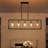 Abinayan 5-Light Dimmable 41.5" Large Kitchen Island Chandelier Globe Glass Shade