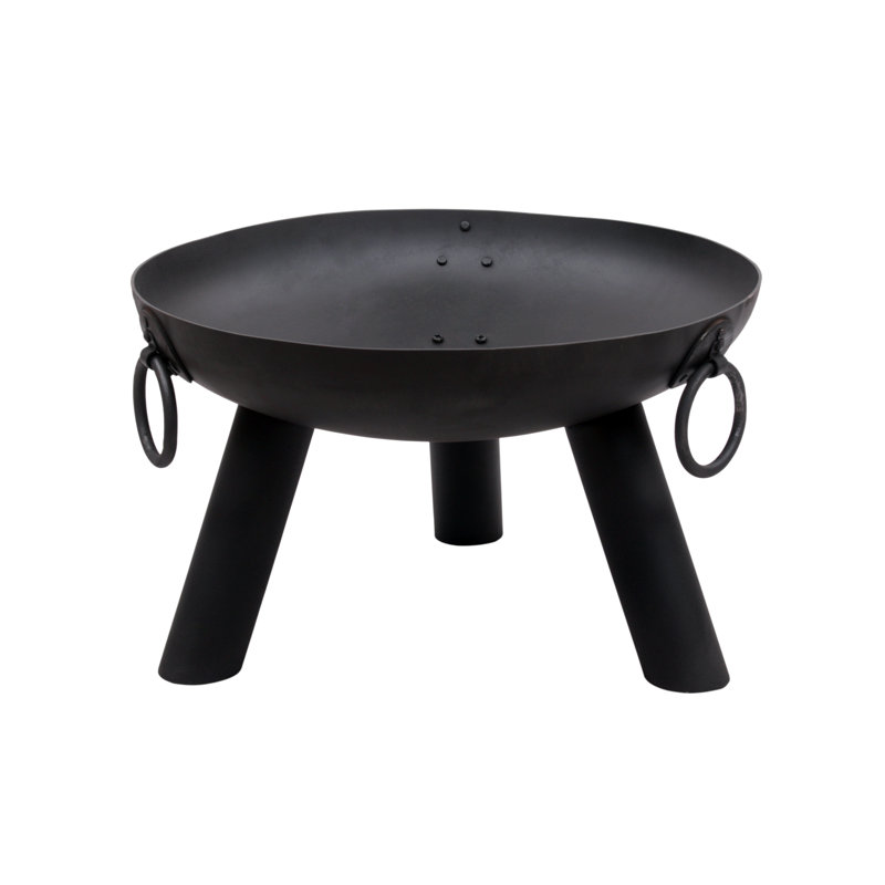 Dakota Round Steel Smokeless Fire Pit, 34cm H x 80cm W x 80cm D