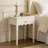 Elegant Scalloped Edge Nightstand White Bedside Table with Accent Drawer