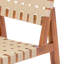 Ensemble de salle à manger de patio 5 pièces en bois d'acacia avec table à lattes et sangles tissées-124608899-124608900