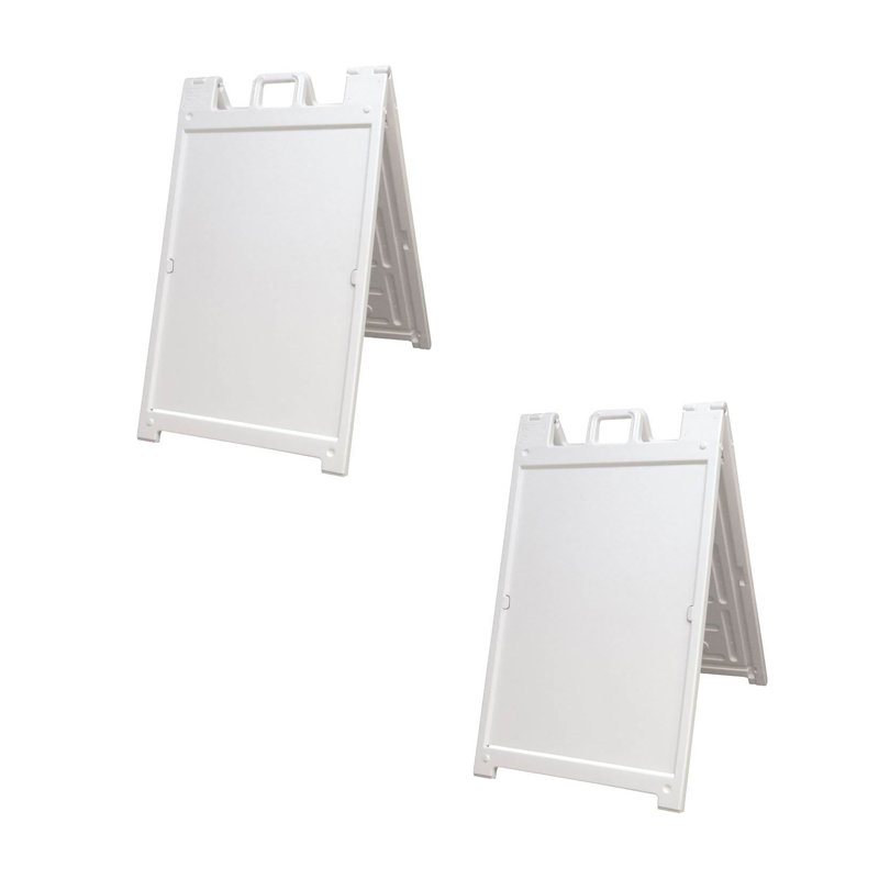 Panneau de trottoir pliable pliable, Blanc