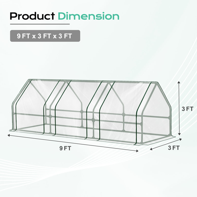 6'x3'x3' Mini Greenhouse, Clear