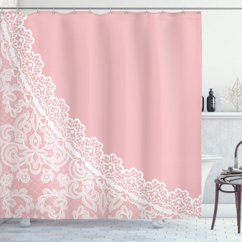 Ensemble de rideau de douche + crochets, H 70 po x l 69 po