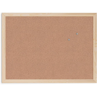 Cork Bulletin Board With Light Birch Wood Frame – Wall Pin Board For Photos, Notes & Office Organization