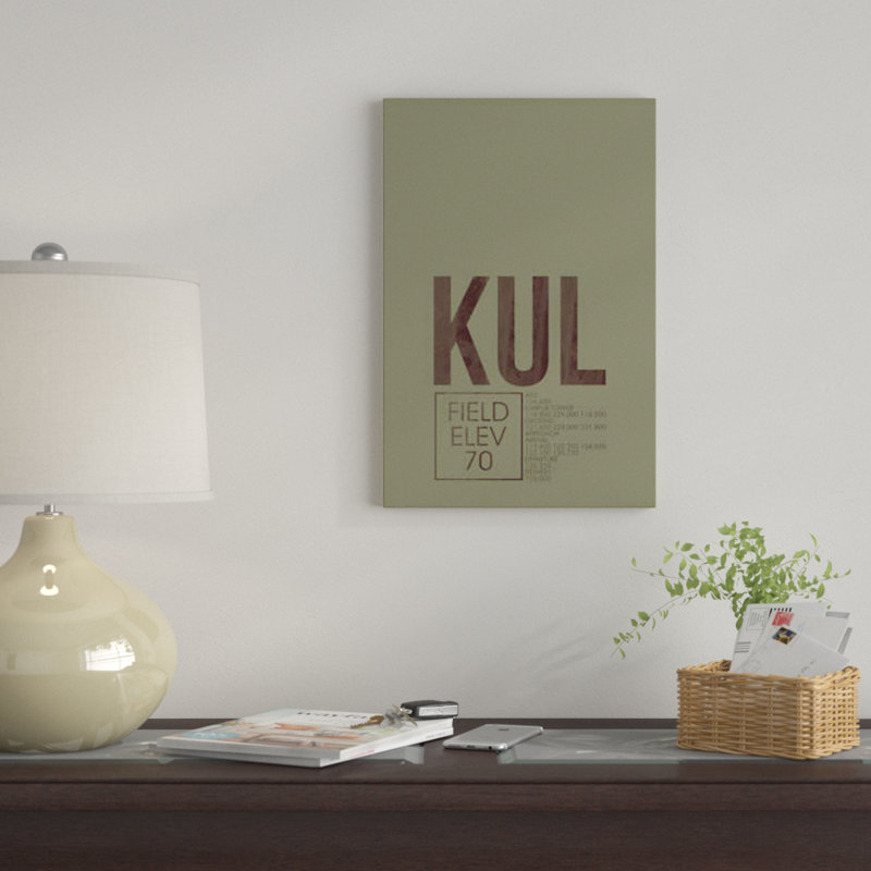 " KUL Air Traffic Control, Kuala Lumpur, Malaysia " by 08 Left, 26" H x 18" W x 1.5" D, Black Framed Canvas, No Mat