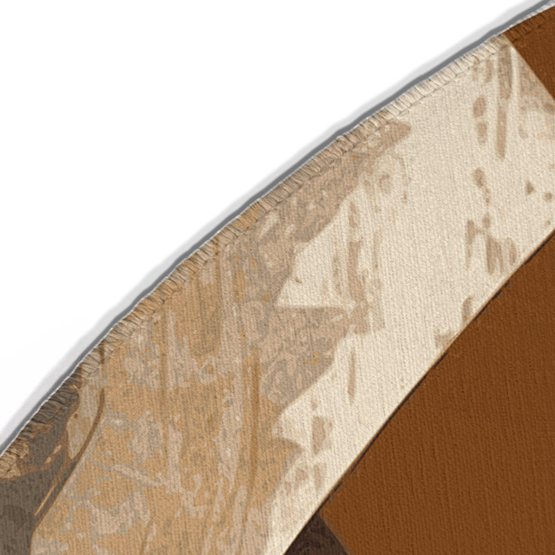 Golden Tides Indoor And Outdoor Area Rug, Round 5'