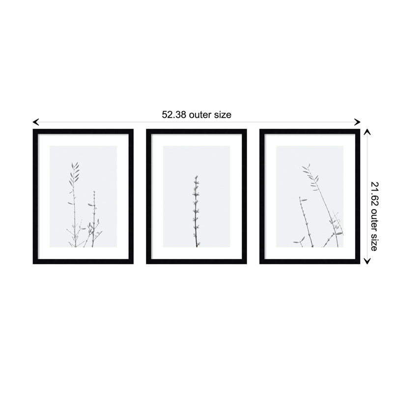 «Retro Tennessee Botanicals - lot de 3» par Stephanie Klatt, impressions murales encadrées, H 22 po x l 53 po