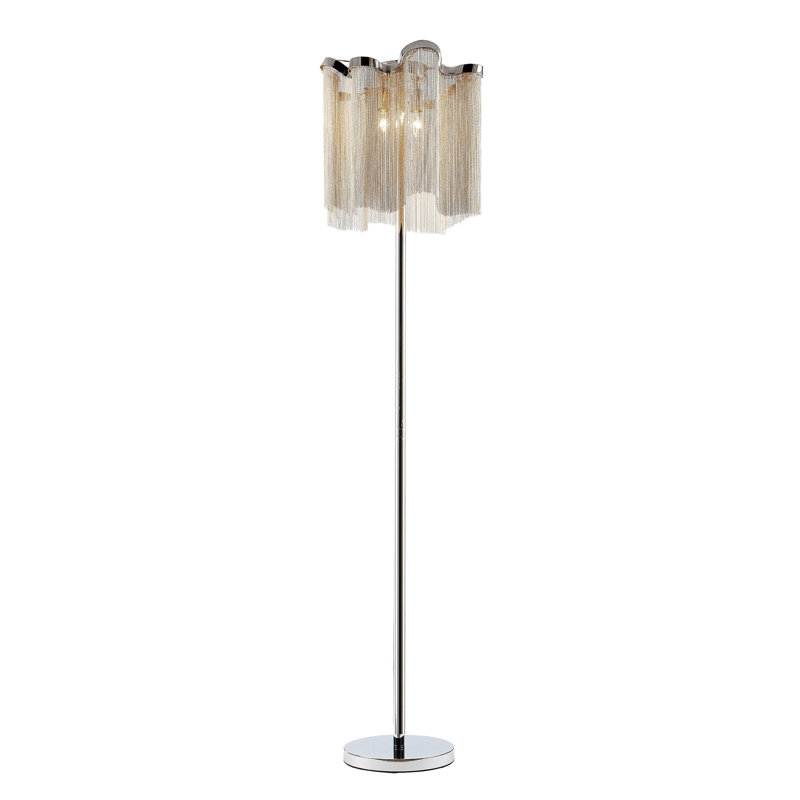 Alysa 161cm Chrome Traditional Floor Lamp