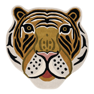 Unique Loom Tiger Playtime Kids Wool Rug