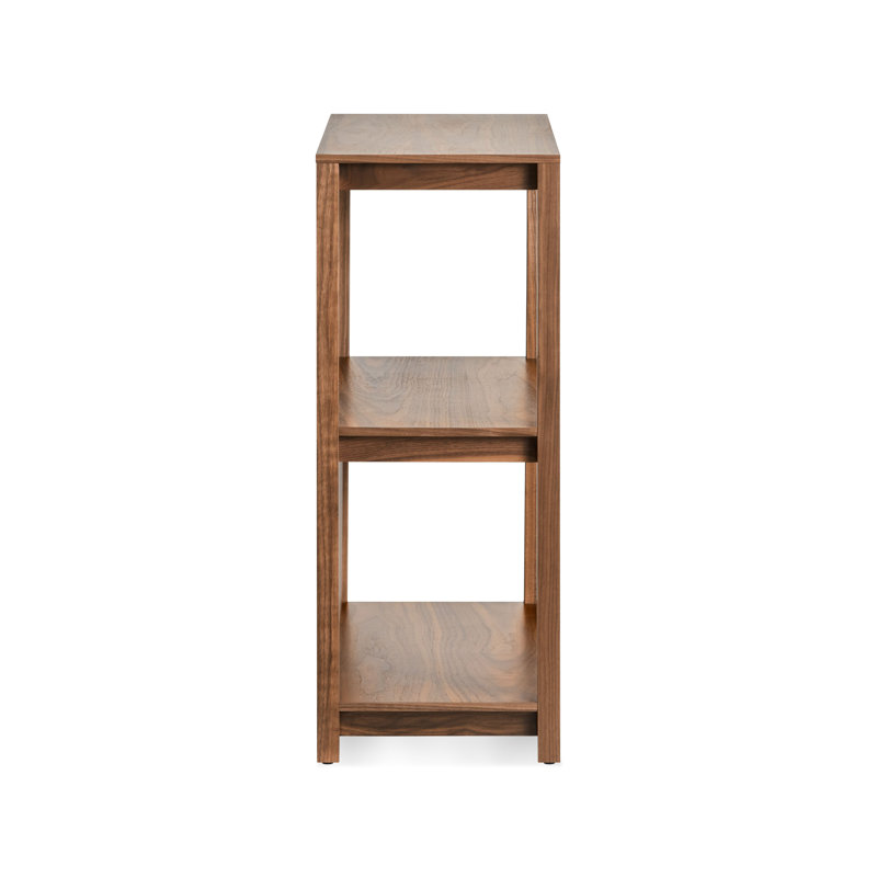 Open Plan Solid Wood Bookcase, Walnut