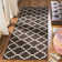 Rodgers Hand Woven Flat Weave Wool/Cotton Geometric Rug in Brown/Ivory