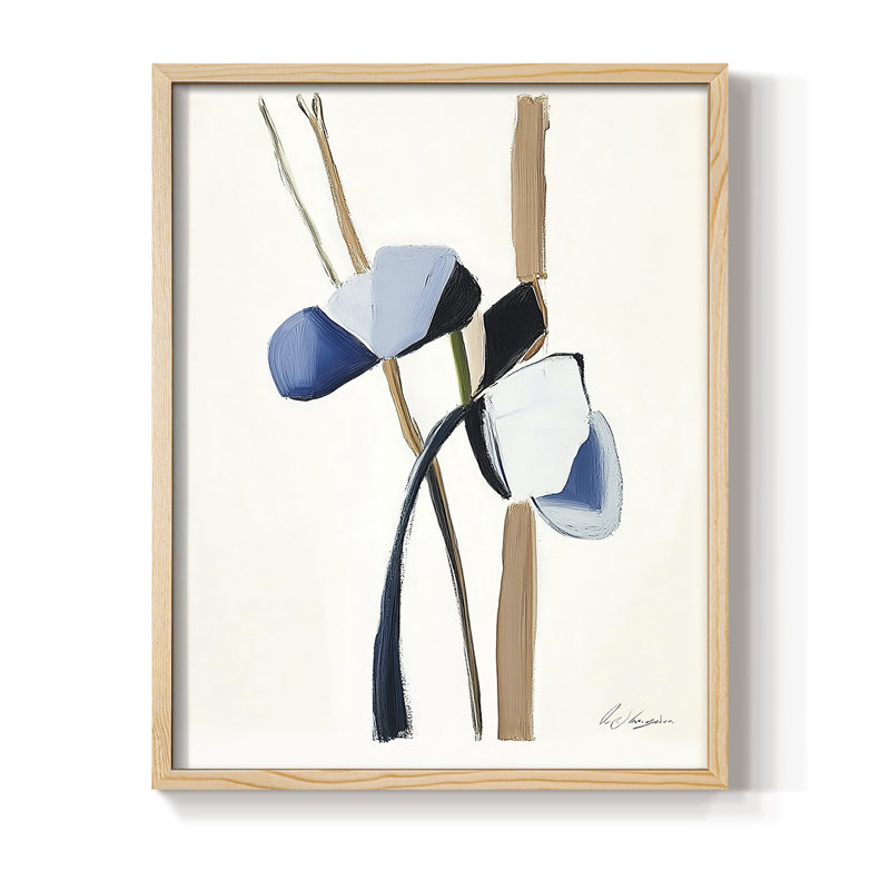 Reproduction encadrée FLORAL Series Dxxv - bois massif, H 21 po x l 17 po