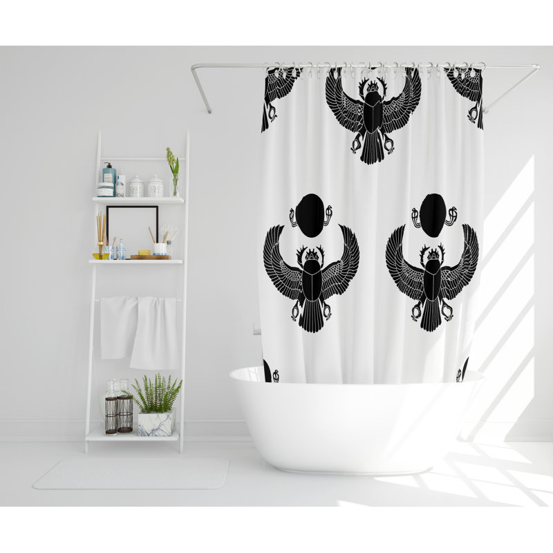 Saxi Polyester Shower Curtain, 168cm H x 168cm W