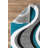 Glory RugsModernArea Rug TurquoiseGreySwirls,ContemporaryDiningAccent,SevillaCollection-1498497411