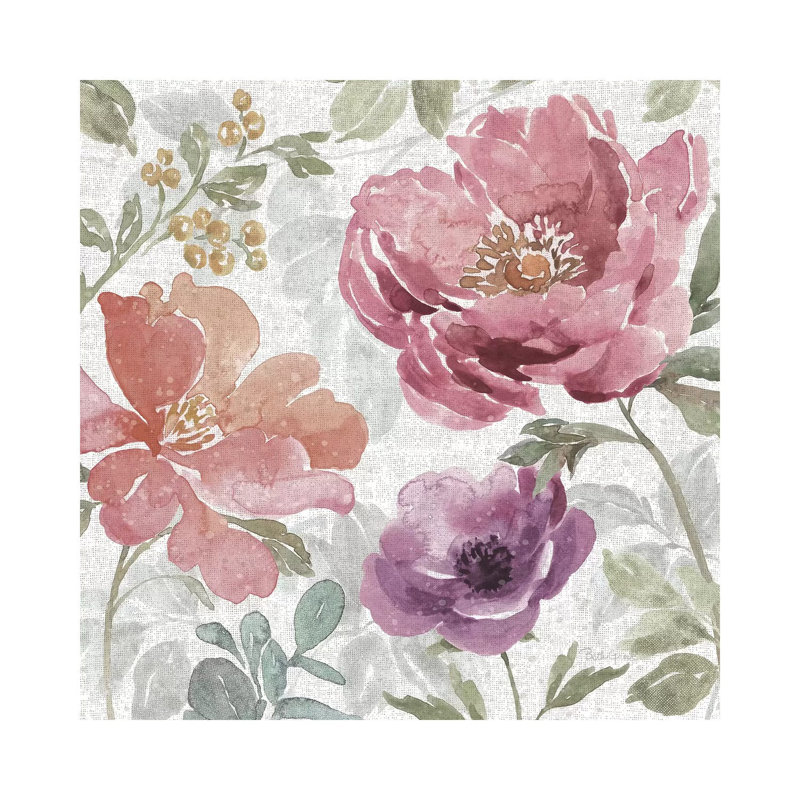 Springtime Bloom III Dark by Beth Grove - Painting on Canvas, Wrapped Canvas, 45.72cm H x 45.72cm W x 1.91cm D