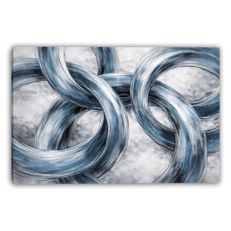 «Looped Harbor», art mural sur toile tendue, L 40 po x H 40 po x P 1,5 po