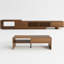 Meuble télé et table basse style Mid-Century moderne (ensemble de 2)