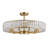10 Light Gold Round Chandelier With Crystal Accents