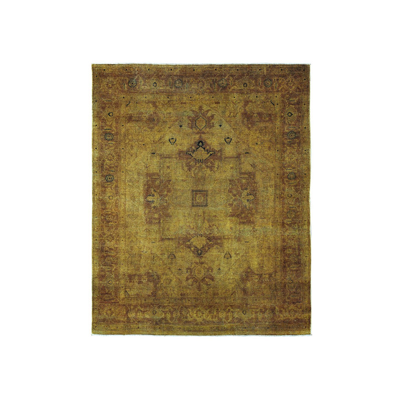 Tapis brun en laine nouée à la main 7 pi 7 po x 9 pi 7 po Heris Design